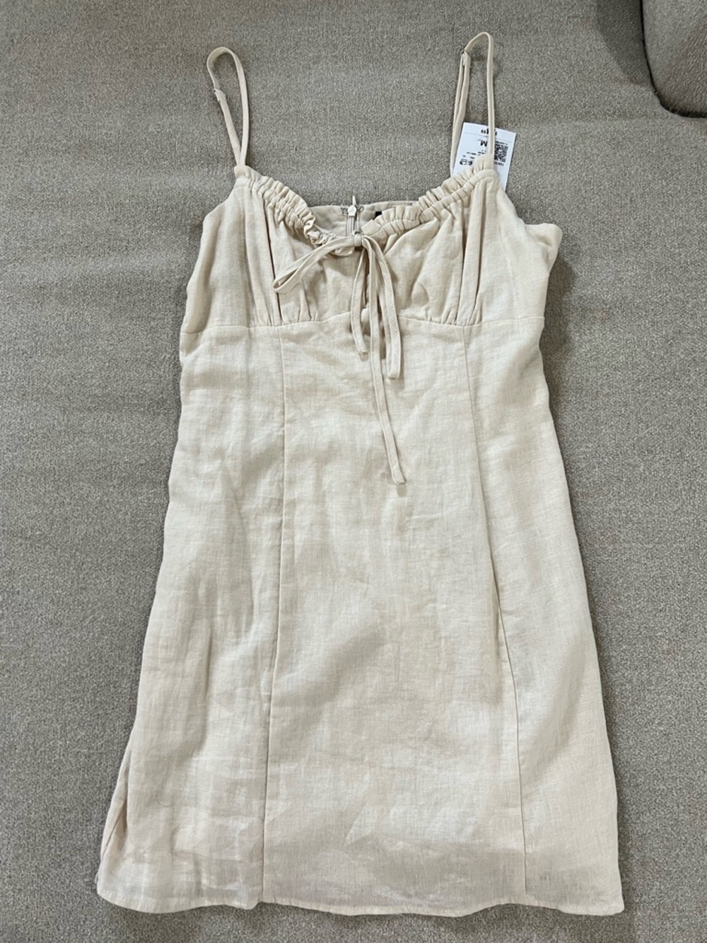 NWT Beige Linen Blend Forever 21 Dress